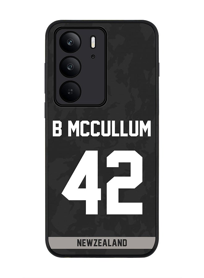 For Realme C75x / C75 4G Case,Slim fit Camera Protection, Shockproof Thin Phone cover  - New Zealand Brendon McCullum, Jersey No 42